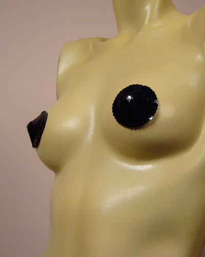 Black Sequin Crystal Tip Pasties