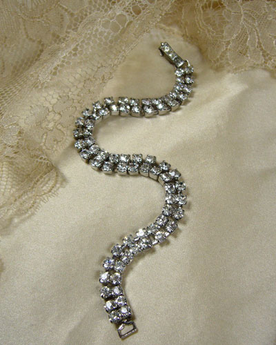 Art Deco Sparkly Rhinestone Diamante Bracelet