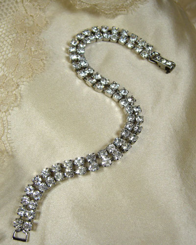 Art Deco Sparkly Rhinestone Diamante Bracelet