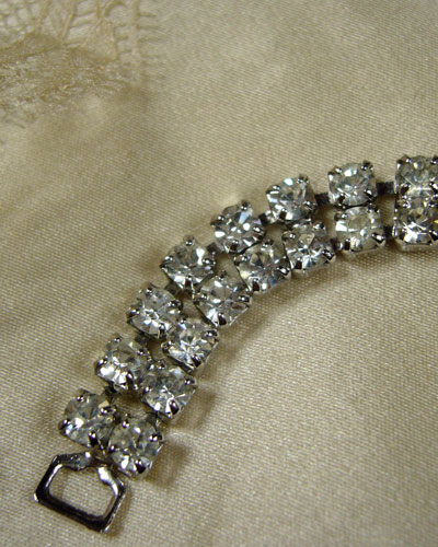 Art Deco Sparkly Rhinestone Diamante Bracelet