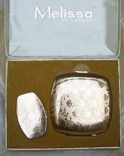 Powder Compact and lipstick holder in Box-VA-2
