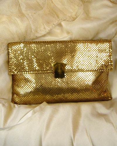 Gold Mesh Clutch