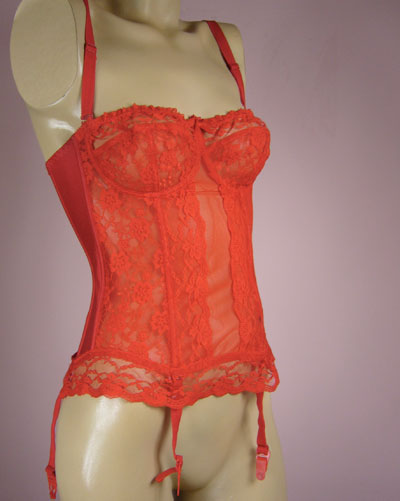 Fire Red Bustier/Basque