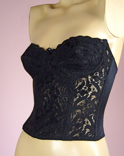 Cropped Bustier in Black