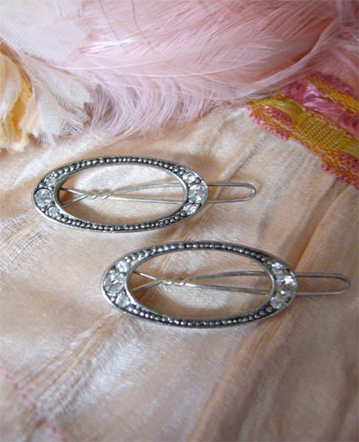 1920's Diamante Hair Slides~VH-5