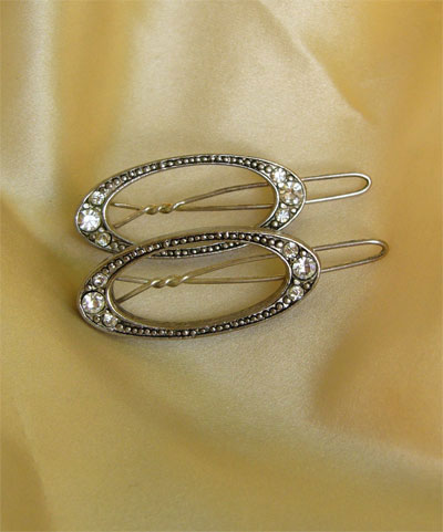 1920's Diamante Hair Slides~VH-5