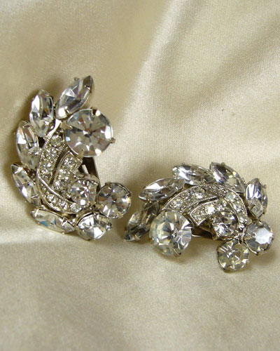 1950's Rhinestone Earrings