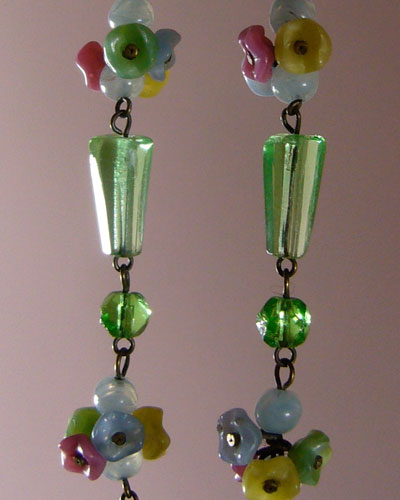 Art Deco Glass Beaded Necklace