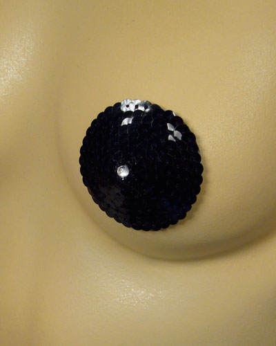 Black Sequin Crystal Tip Pasties