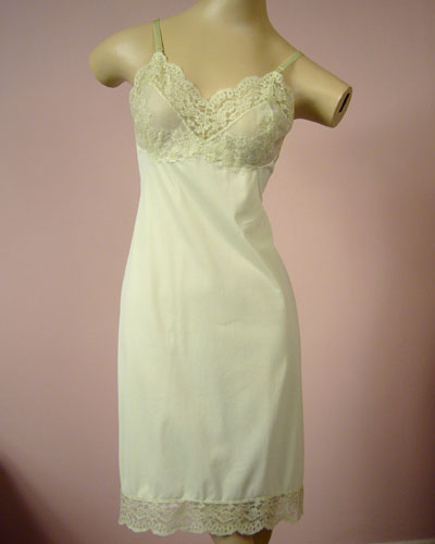 Lime Green Vintage Vassarette Slip VS-2