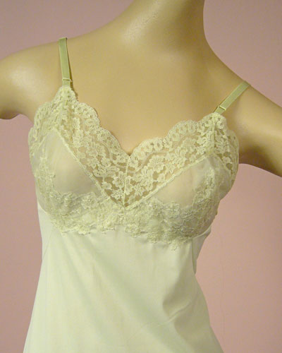 Lime Green Vintage Vassarette Slip VS-2