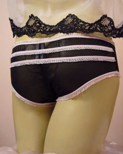 Black Mesh Ruffle Panty