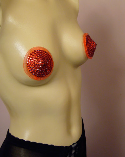 Red Crystal Frill Pasties