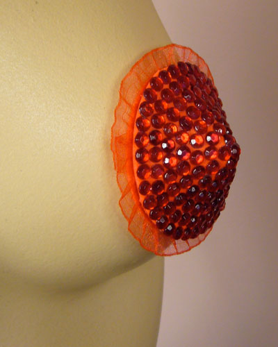 Red Crystal Frill Pasties