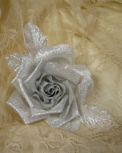 Silver Silk Rose