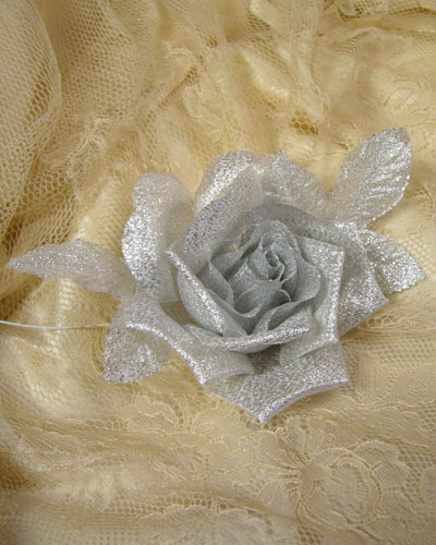 Silver Silk Rose