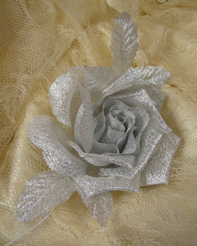 Silver Silk Rose
