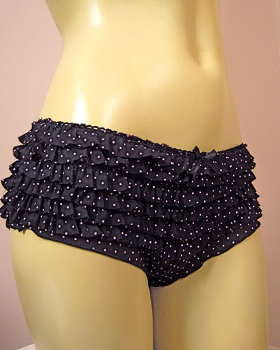 Black and Pink Ruffle Panty
