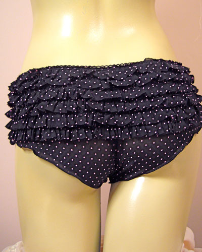 Black and Pink Ruffle Panty