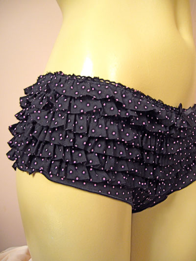 Black and Pink Ruffle Panty